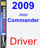 Driver Wiper Blade for 2009 Jeep Commander - Vision Saver