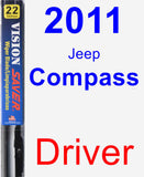 Driver Wiper Blade for 2011 Jeep Compass - Vision Saver