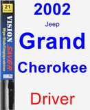 Driver Wiper Blade for 2002 Jeep Grand Cherokee - Vision Saver