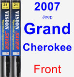 Front Wiper Blade Pack for 2007 Jeep Grand Cherokee - Vision Saver