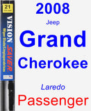 Passenger Wiper Blade for 2008 Jeep Grand Cherokee - Vision Saver