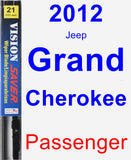 Passenger Wiper Blade for 2012 Jeep Grand Cherokee - Vision Saver