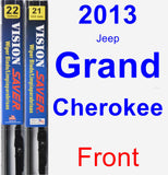 Front Wiper Blade Pack for 2013 Jeep Grand Cherokee - Vision Saver