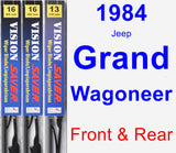 Front & Rear Wiper Blade Pack for 1984 Jeep Grand Wagoneer - Vision Saver