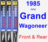 Front & Rear Wiper Blade Pack for 1985 Jeep Grand Wagoneer - Vision Saver