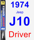 Driver Wiper Blade for 1974 Jeep J10 - Vision Saver