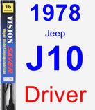 Driver Wiper Blade for 1978 Jeep J10 - Vision Saver