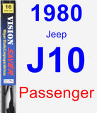 Passenger Wiper Blade for 1980 Jeep J10 - Vision Saver