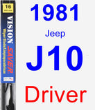 Driver Wiper Blade for 1981 Jeep J10 - Vision Saver