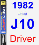 Driver Wiper Blade for 1982 Jeep J10 - Vision Saver