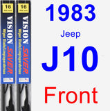 Front Wiper Blade Pack for 1983 Jeep J10 - Vision Saver