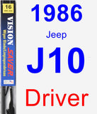 Driver Wiper Blade for 1986 Jeep J10 - Vision Saver