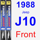 Front Wiper Blade Pack for 1988 Jeep J10 - Vision Saver