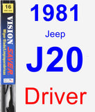 Driver Wiper Blade for 1981 Jeep J20 - Vision Saver