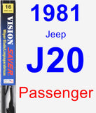 Passenger Wiper Blade for 1981 Jeep J20 - Vision Saver