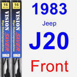 Front Wiper Blade Pack for 1983 Jeep J20 - Vision Saver