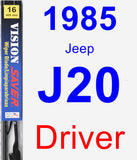 Driver Wiper Blade for 1985 Jeep J20 - Vision Saver