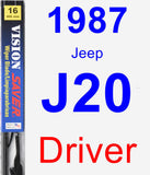 Driver Wiper Blade for 1987 Jeep J20 - Vision Saver