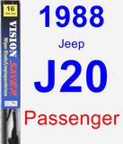 Passenger Wiper Blade for 1988 Jeep J20 - Vision Saver