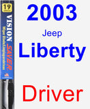 Driver Wiper Blade for 2003 Jeep Liberty - Vision Saver