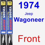 Front Wiper Blade Pack for 1974 Jeep Wagoneer - Vision Saver