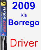 Driver Wiper Blade for 2009 Kia Borrego - Vision Saver