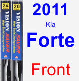 Front Wiper Blade Pack for 2011 Kia Forte - Vision Saver