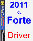 Driver Wiper Blade for 2011 Kia Forte - Vision Saver