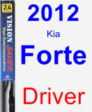 Driver Wiper Blade for 2012 Kia Forte - Vision Saver