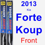 Front Wiper Blade Pack for 2013 Kia Forte Koup - Vision Saver