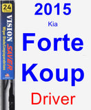 Driver Wiper Blade for 2015 Kia Forte Koup - Vision Saver