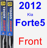 Front Wiper Blade Pack for 2012 Kia Forte5 - Vision Saver