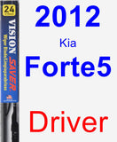 Driver Wiper Blade for 2012 Kia Forte5 - Vision Saver