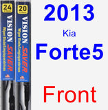 Front Wiper Blade Pack for 2013 Kia Forte5 - Vision Saver