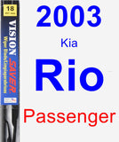 Passenger Wiper Blade for 2003 Kia Rio - Vision Saver