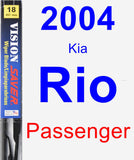 Passenger Wiper Blade for 2004 Kia Rio - Vision Saver