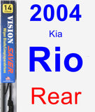 Rear Wiper Blade for 2004 Kia Rio - Vision Saver