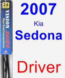 Driver Wiper Blade for 2007 Kia Sedona - Vision Saver