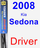 Driver Wiper Blade for 2008 Kia Sedona - Vision Saver