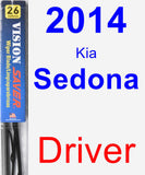 Driver Wiper Blade for 2014 Kia Sedona - Vision Saver