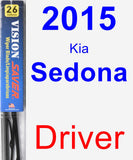 Driver Wiper Blade for 2015 Kia Sedona - Vision Saver