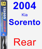 Rear Wiper Blade for 2004 Kia Sorento - Vision Saver