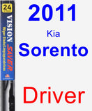 Driver Wiper Blade for 2011 Kia Sorento - Vision Saver