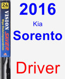 Driver Wiper Blade for 2016 Kia Sorento - Vision Saver