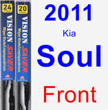 Front Wiper Blade Pack for 2011 Kia Soul - Vision Saver