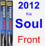 Front Wiper Blade Pack for 2012 Kia Soul - Vision Saver