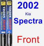 Front Wiper Blade Pack for 2002 Kia Spectra - Vision Saver