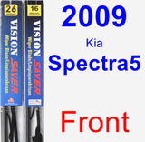 Front Wiper Blade Pack for 2009 Kia Spectra5 - Vision Saver