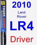 Driver Wiper Blade for 2010 Land Rover LR4 - Vision Saver