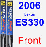 Front Wiper Blade Pack for 2006 Lexus ES330 - Vision Saver